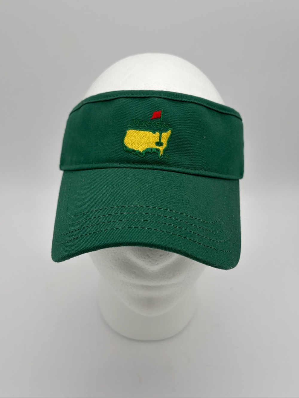 Vintage 2009 Masters Golf Visor Green American Needle Adjustable Strapback
